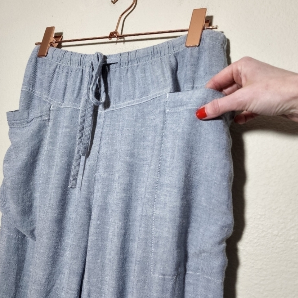 Rails Darby Linen Blend Pants in blue Size Medium - image 6